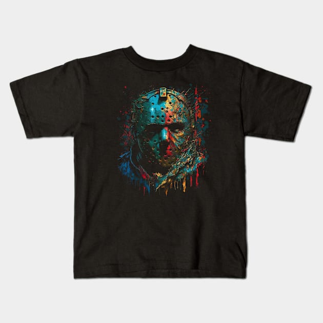 The Cursed of Jason - Hockey Mask Kids T-Shirt by HijriFriza